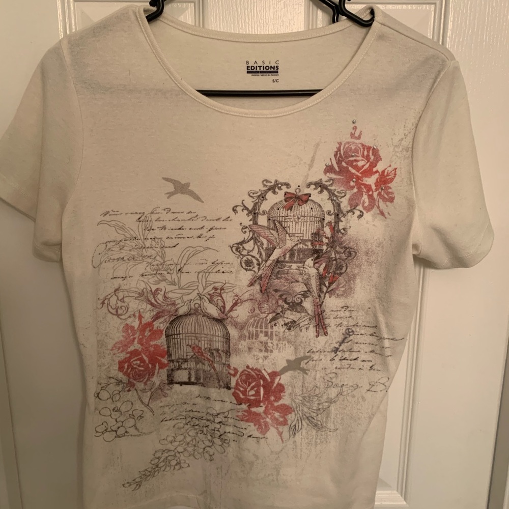 Birdcage White T-shirt